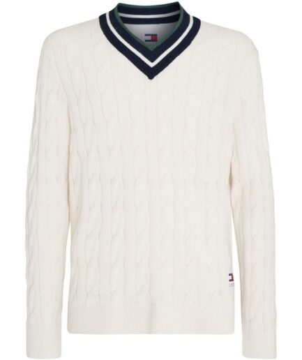 Tommy Jeans Kabelstrik Sweater - 899 DKK tilbud!