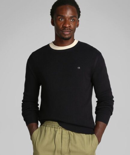 Micro Vaffelstruktureret Sweater fra Calvin Klein - 799 DKK