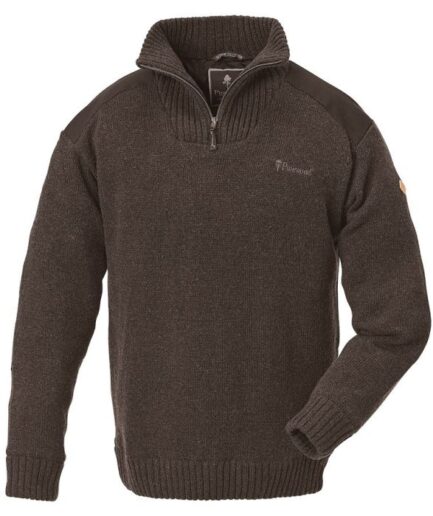 Pinewood Hurricane Sweater i Brun Melange - Tilbud!