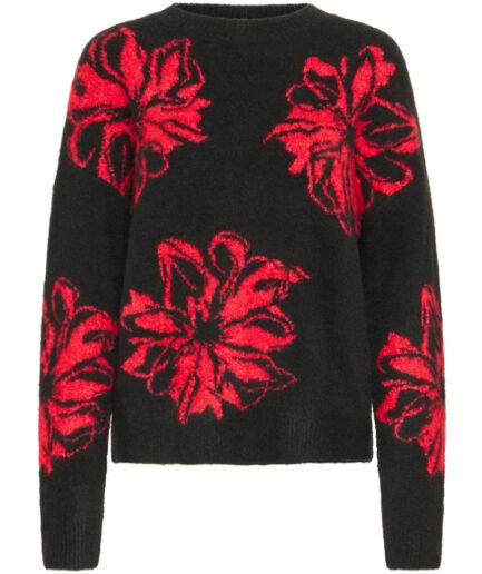 Ung Dame Sweater Byomea i Sort Mix - Stilfuld og Behagelig