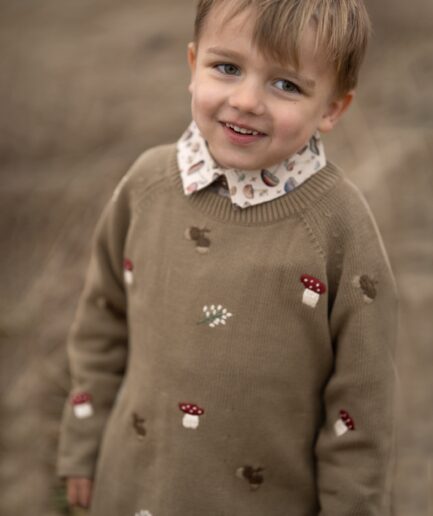 Efterårs Sweater med Håndlavet Broderi - 469,95 DKK