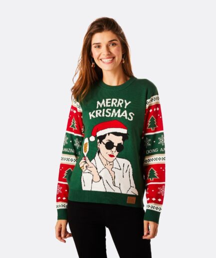 Merry Krismas Julesweater Dame
