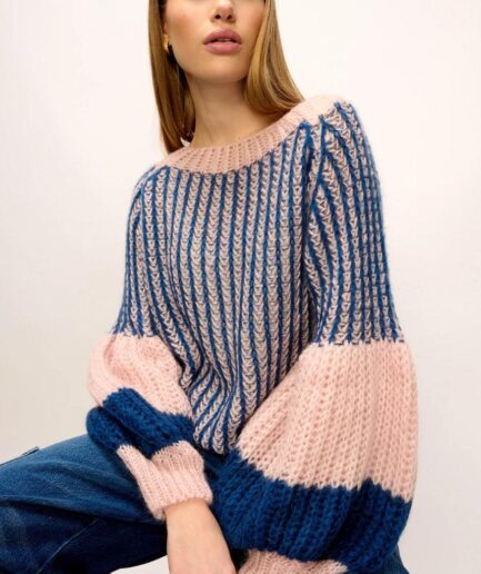 Noella Sweater Liana i Rose Navy - Blød og Trendy