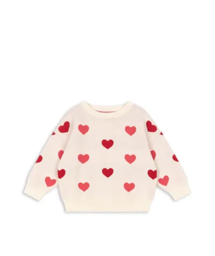 Konges Sløjd Lapis Sweater Coeur i Pink – Trendy Must-Have