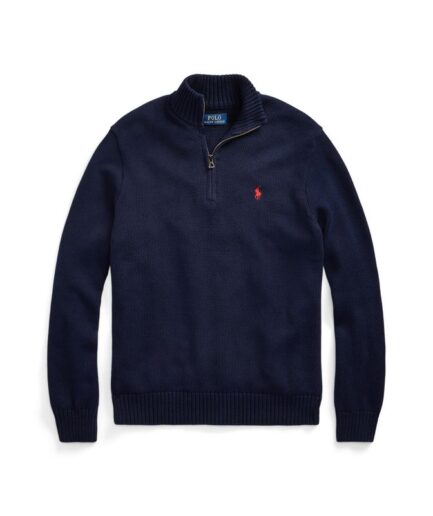 Klassisk Ralph Lauren Mockneck Sweater i 100% Bomuld